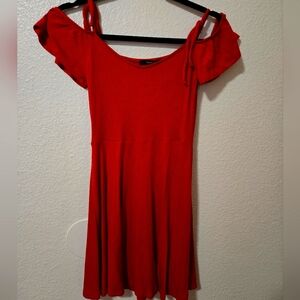 Red Off The Shoulder Dress F21